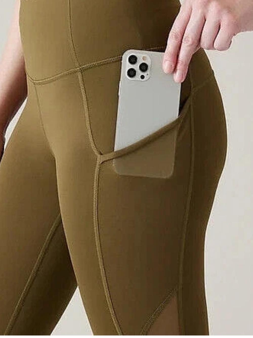 Athleta Ultimate Stash Mesh 7/8 Women's Leggings size small Acacia Olive - Picture 7 of 12